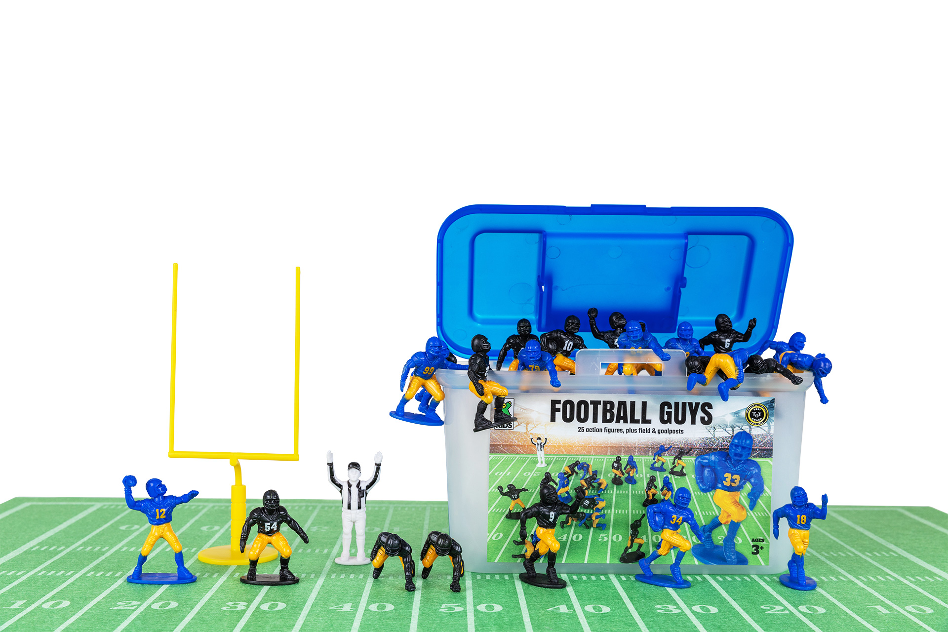 Football Guys: Blue & Yellow vs Black & Gold - Kaskey Kids