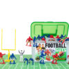 Football Guys: Red & Gold  vs Blue & Silver